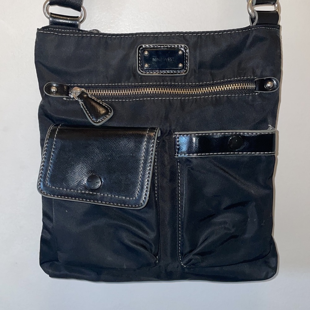 Nine West Black Messenger Bag 10”x10”x1.5”